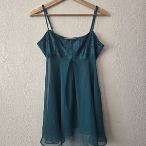 Elegant Teal Sleepwear Chemise
